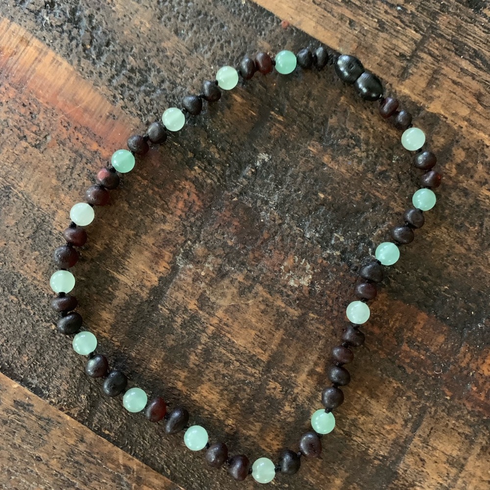Amber teething necklace